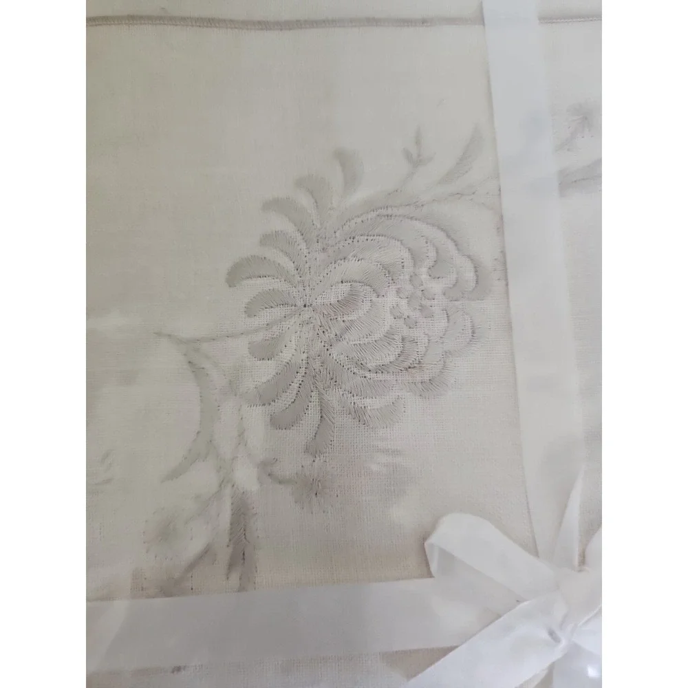 Vintage Pure Linen Square Cream Dinner Napkins Home Beautiful Creations